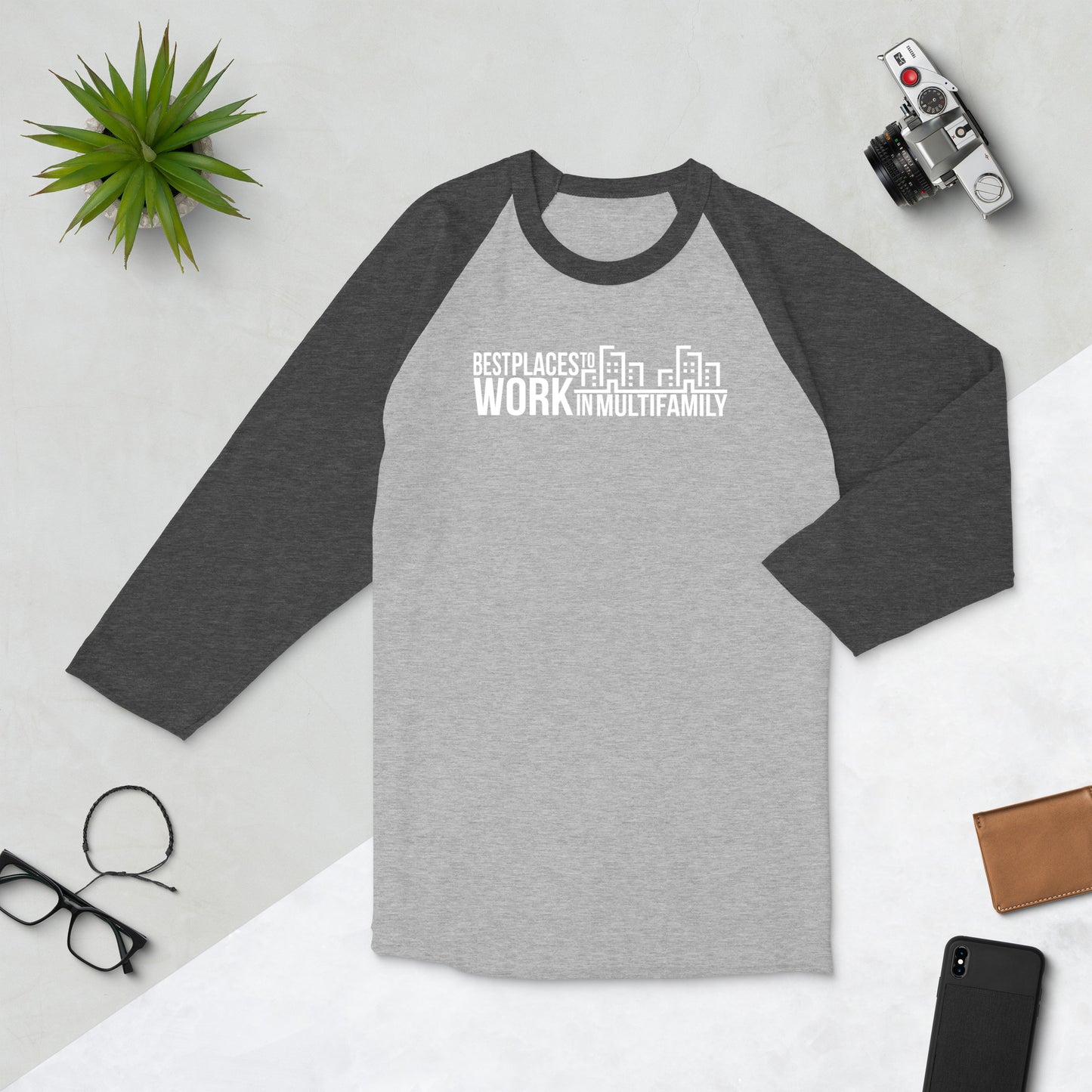Best Places to Work Multifamily® 3/4 sleeve raglan shirt