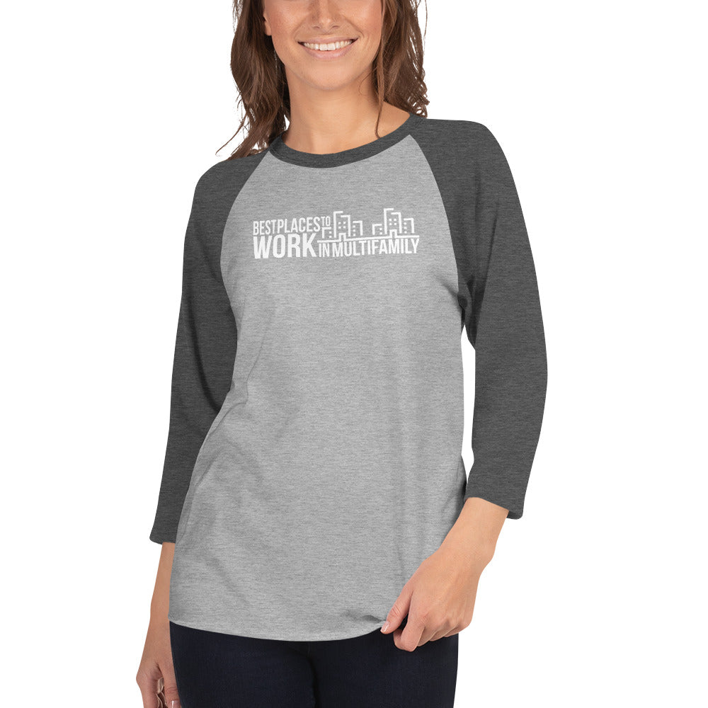 Best Places to Work Multifamily® 3/4 sleeve raglan shirt