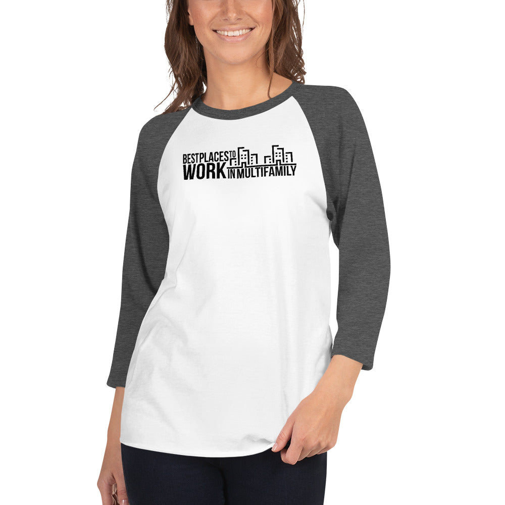 Best Places to Work Multifamily® 3/4 sleeve raglan shirt
