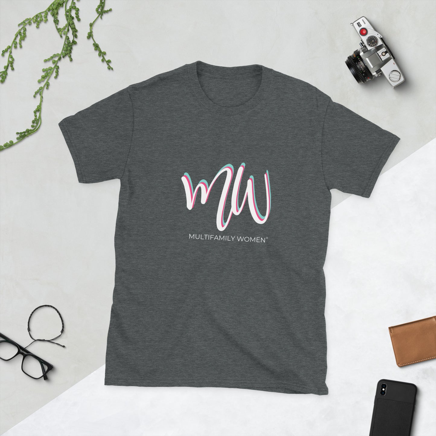 The Bold Statement - Short-Sleeve Black T-Shirt with Logo by Multifamily Women®
