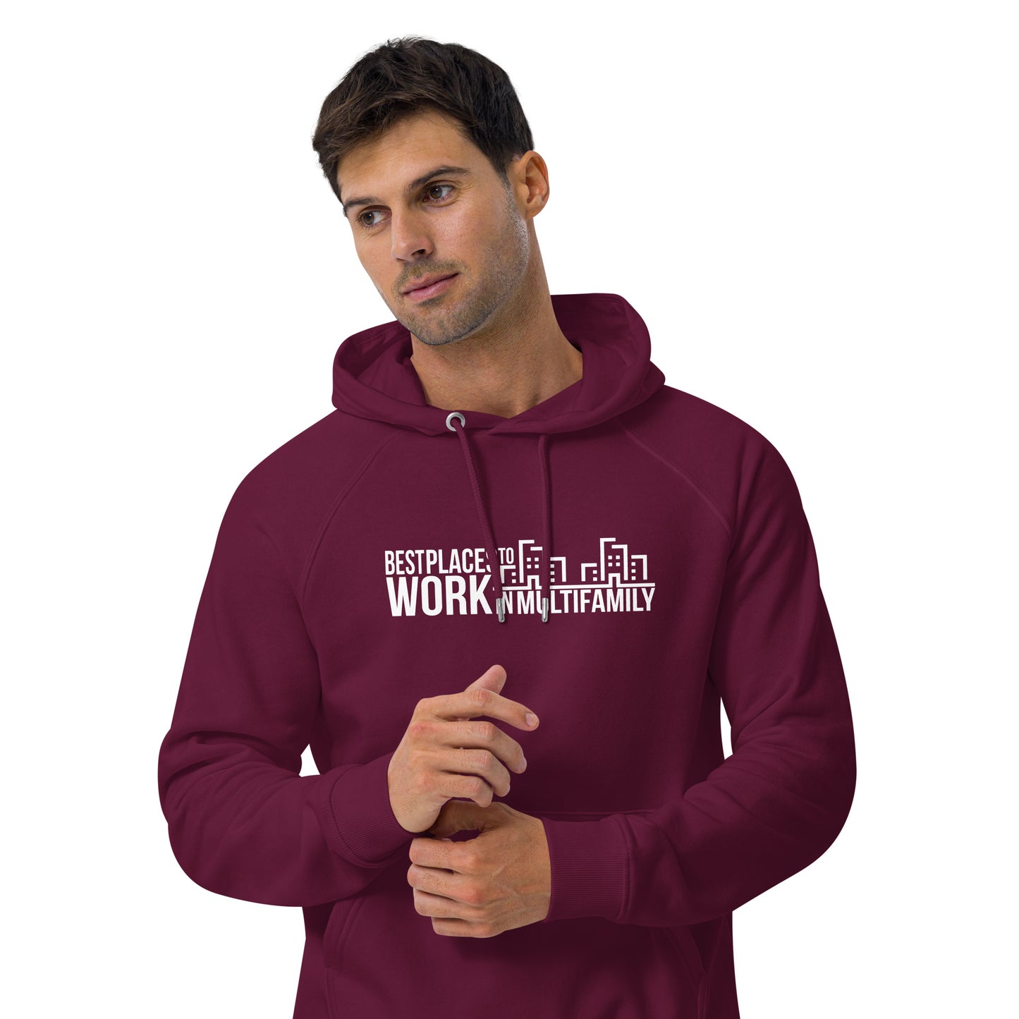 Best Places to Work Multifamily® Unisex eco raglan hoodie