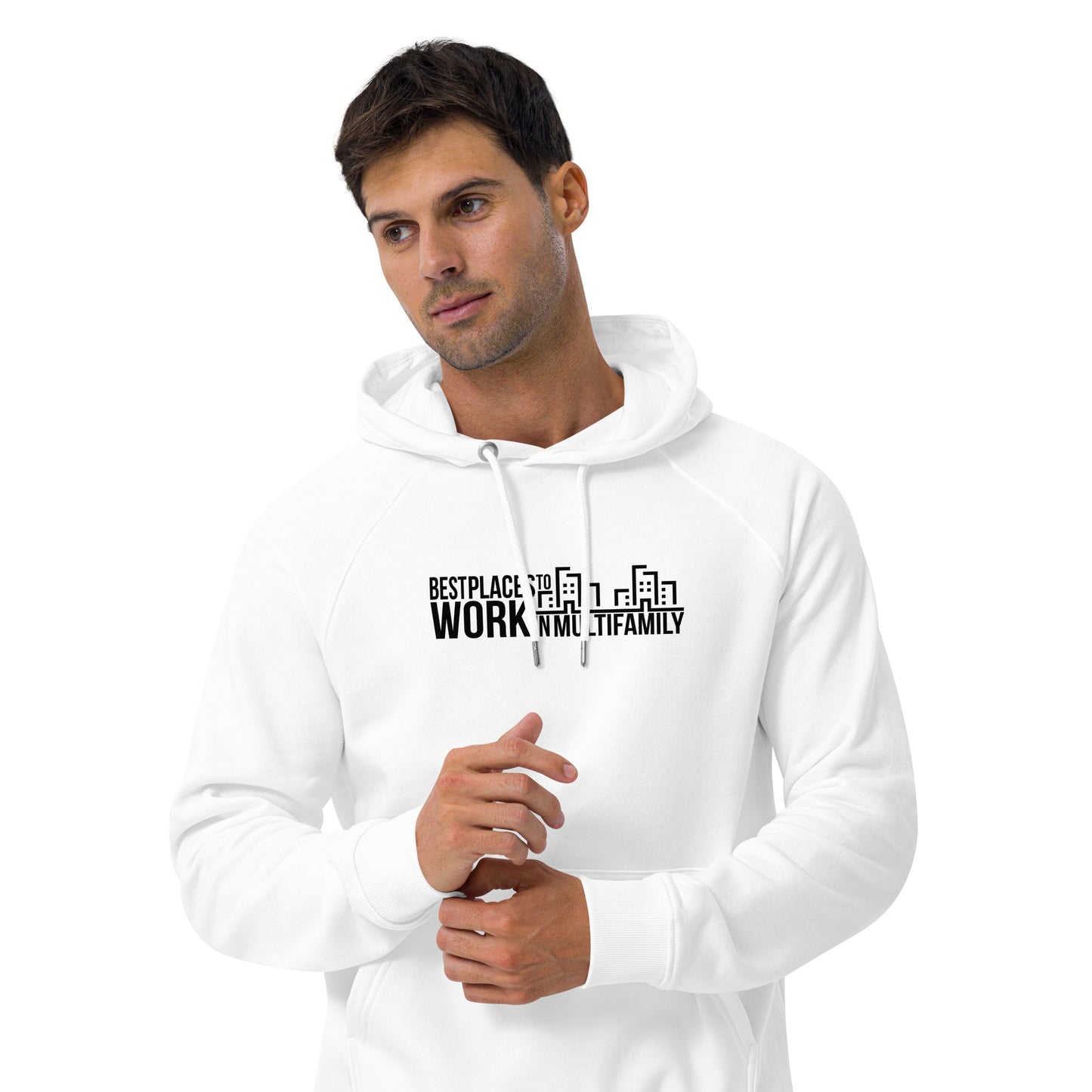 Best Places to Work Multifamily® Unisex eco raglan hoodie