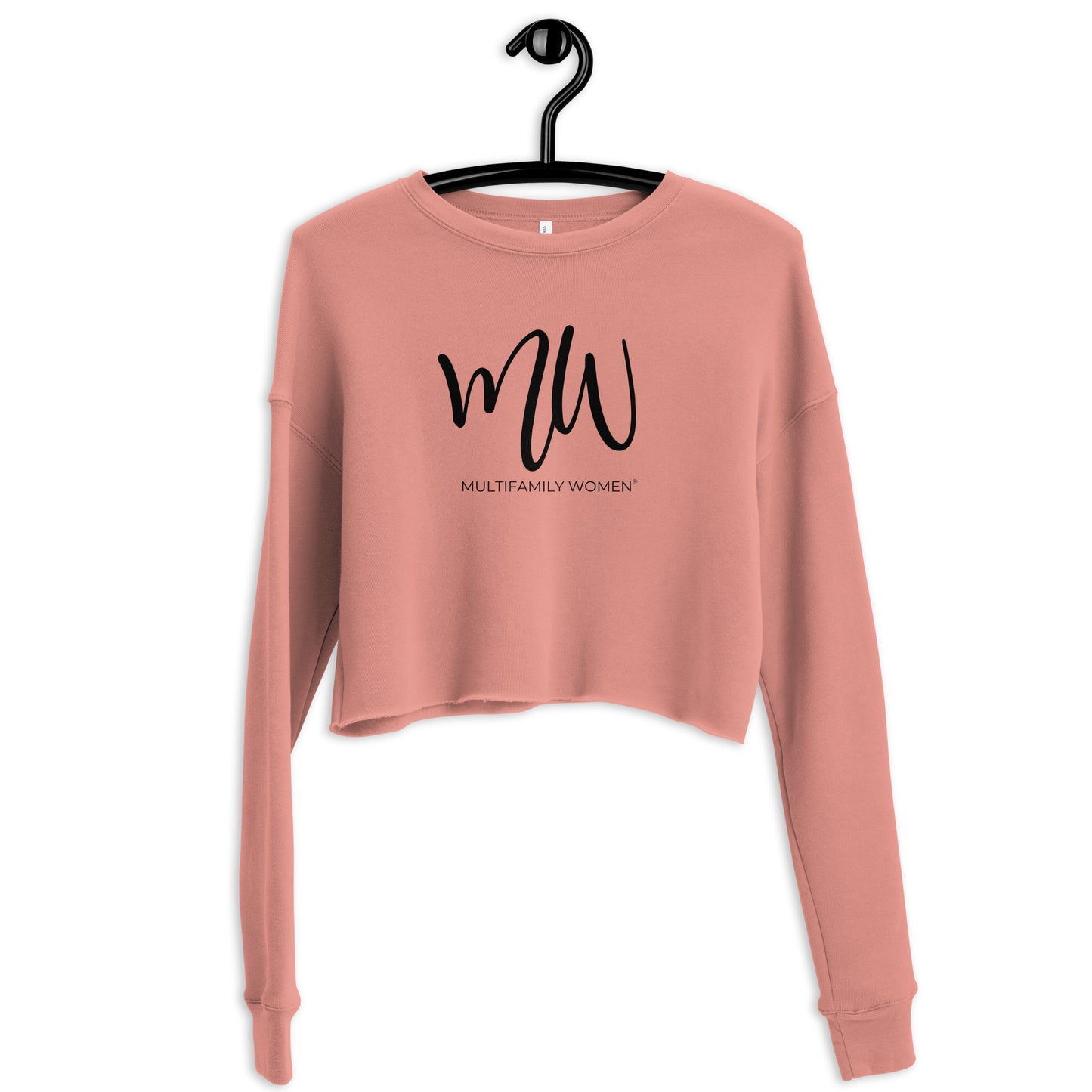The Innovator - Light Crop Sweatshirt with Black Logo by Multifamily Women®
