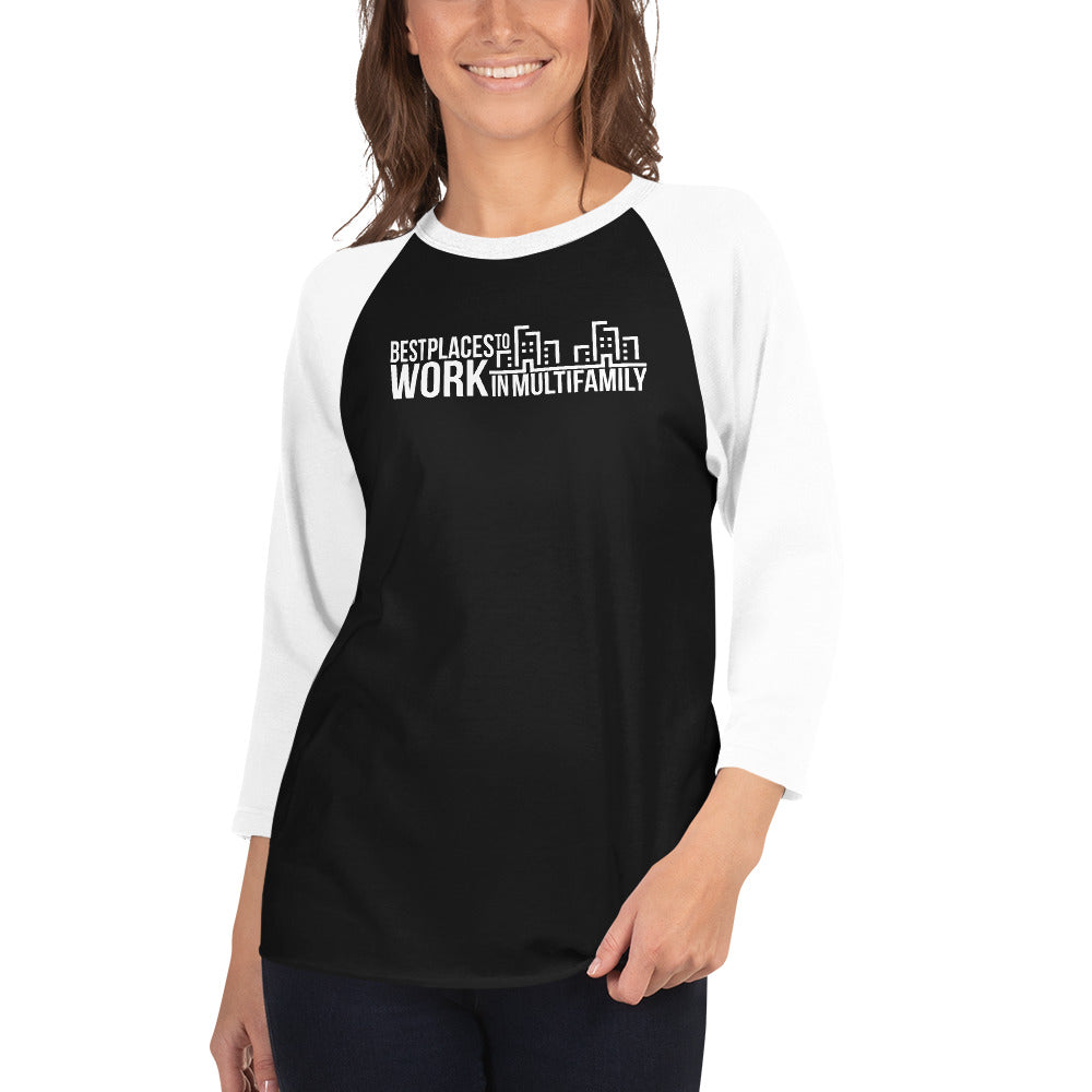 Best Places to Work Multifamily® 3/4 sleeve raglan shirt