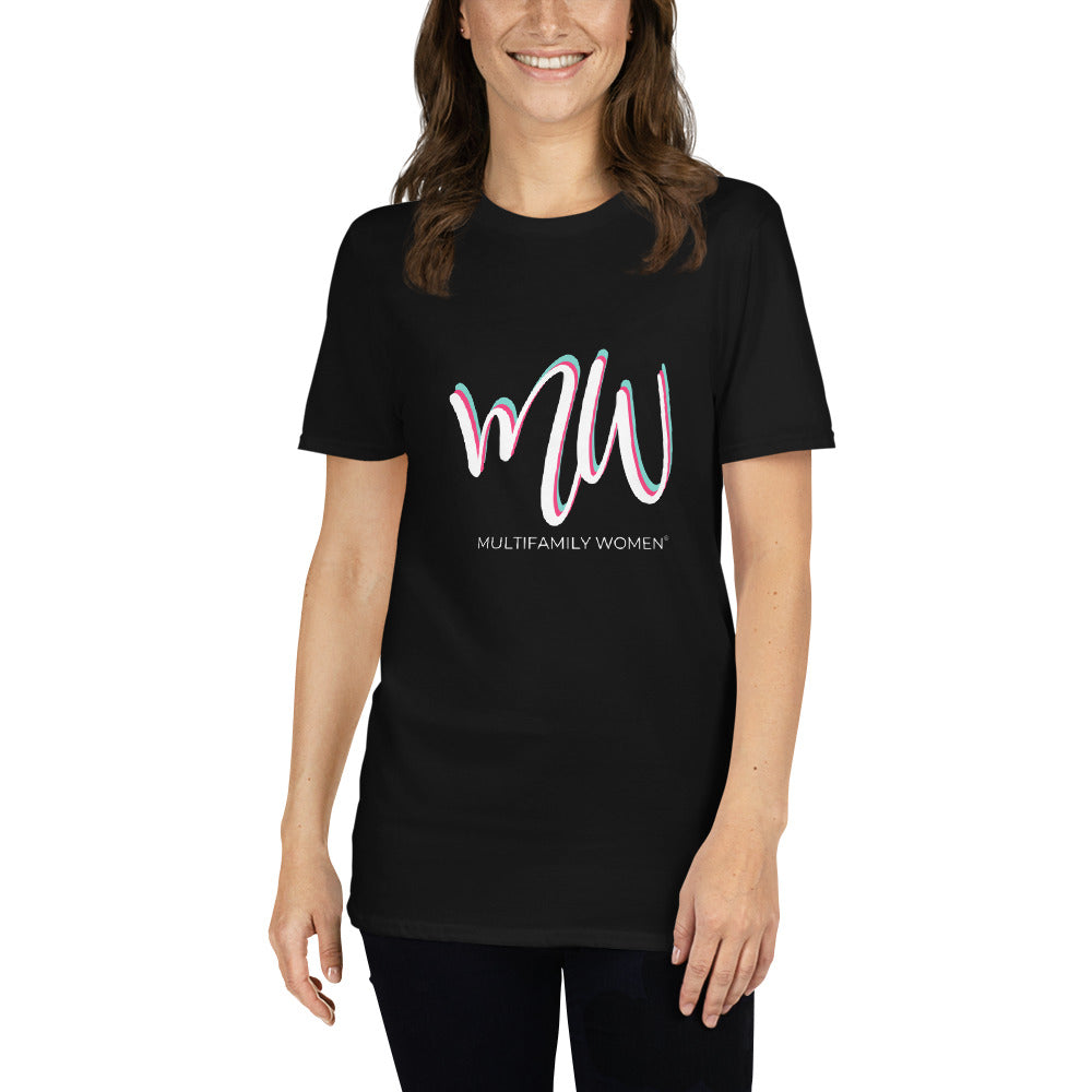 The Bold Statement - Short-Sleeve Black T-Shirt with Logo by Multifamily Women®