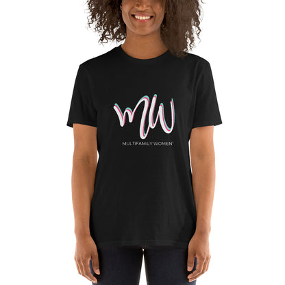 The Bold Statement - Short-Sleeve Black T-Shirt with Logo by Multifamily Women®