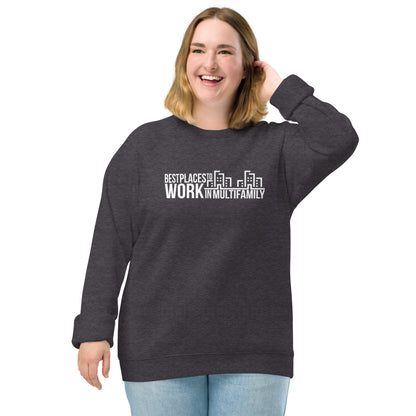 Best Places to Work Multifamily® Unisex organic raglan sweatshirt