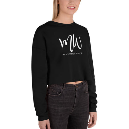 The Luminary - Crop Sweatshirt with White Logo by Multifamily Women®