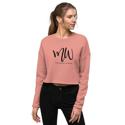 The Innovator - Light Crop Sweatshirt with Black Logo by Multifamily Women®